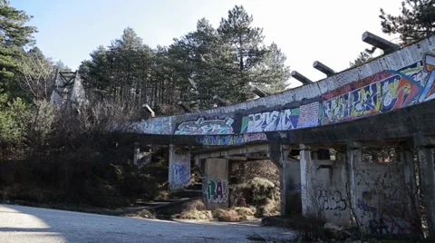 Bobsled track Stock Footage 34647223