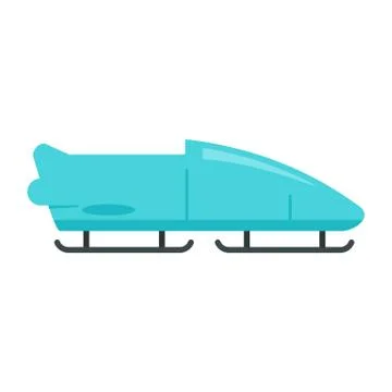 Bobsleigh icon, flat style Stock Illustration