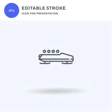Bobsleigh icon vector, filled flat sign, solid pictogram isolated on white, l イラスト素材