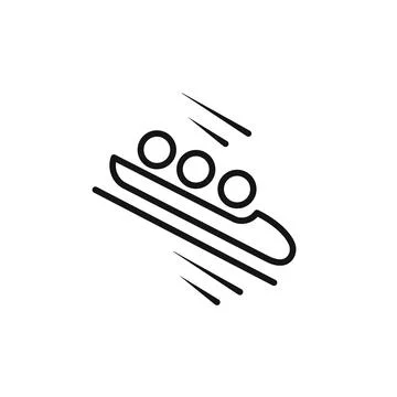 Bobsleigh icon vector set collection for web Stock Illustration