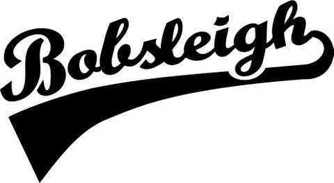Bobsleigh Retro word Stock Illustration