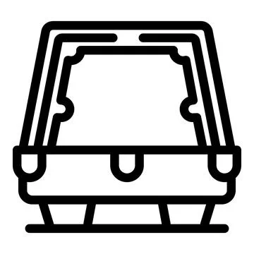Bobsleigh sled standing on ice track ready for competition Stock Illustration
