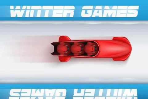 Bobsleigh Track Top View Stock Illustration