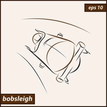 Bobsleigh. Winter sport Stock Illustration