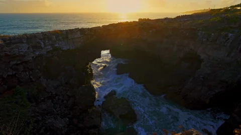 BOCA DO INFERNO AT SUNSET Stock Footage 292306491