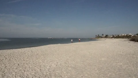 Boca Grande Florida empty beach Stock Footage 94271597