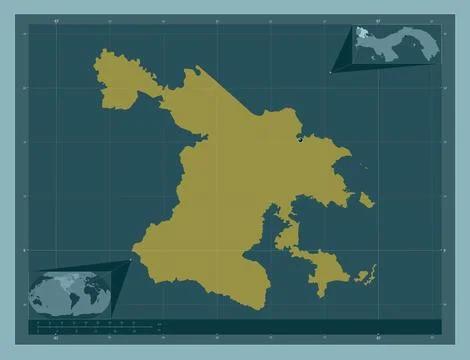 Bocas del Toro, Panama. Solid color shape Stockillustratie