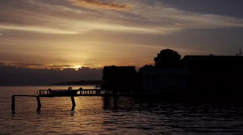 Bocas del Toro sunset timelapse Stock Footage 40612915