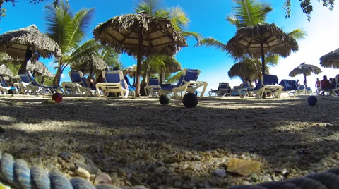 Bocce in tropics side view 動画素材 37236440