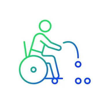 Boccia gradient linear vector icon Stock Illustration