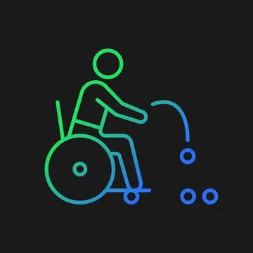 Boccia gradient vector icon for dark theme Stock Illustration