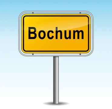 Bochum signpost Stock Illustration