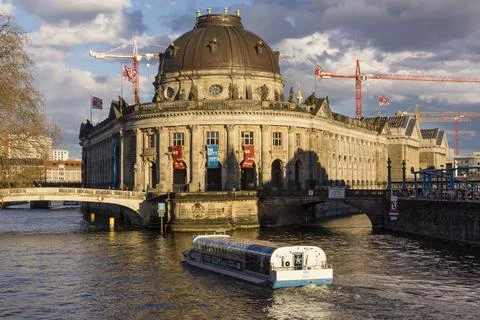Bode Museum and bridge over the river Spree, museum island, Berlin, Germany,  Fotos Stock
