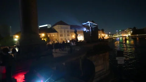 Bode Museum, Berlin, Germany - September 8, 2021. Festival of Lights. Video stock 160468873