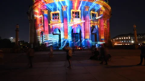Bode Museum, Berlin, Germany - September 8, 2021. Festival of Lights. Stock Footage 160482578