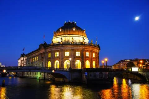 Bode museum in berlin at night Stock Photos