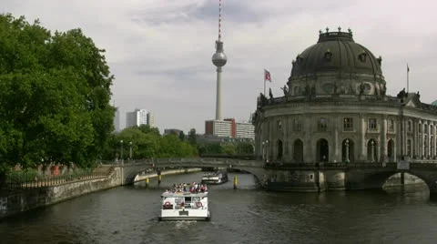 Bode Museum, TV Tower &amp; Spree River - Berlin, Germany Stockbeeldmateriaal 25896154