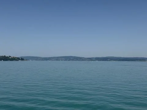 Bodensee lake view from ferry on a clear summer day Stock Photos