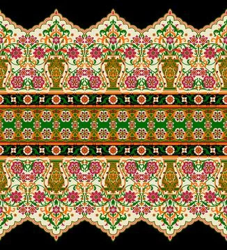 Boder geometric and ethnic style indian boder Ilustración de archivo