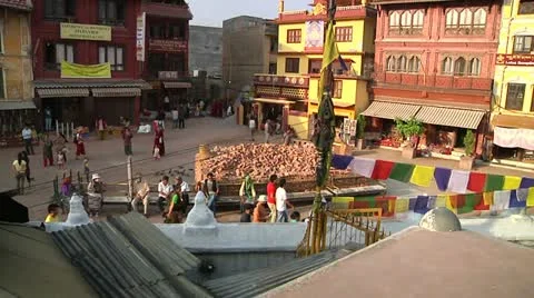 Bodhanath Kathmandu 11 Stock Footage