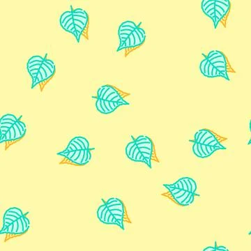 Bodhi leaf buddhism vector seamless pattern Stock Illustration