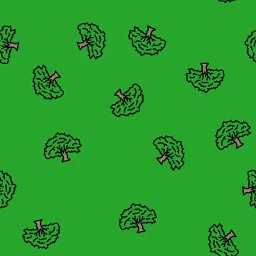 Bodhi tree buddhism vector seamless pattern Illustrazione stock