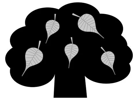The Bodhi Tree. Peepal tree Stock Illustration