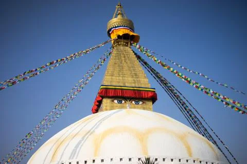 Bodhnath Stupa in Nepal Stock Photos