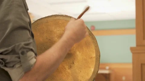 Bodhran player Stock Footage 82883795