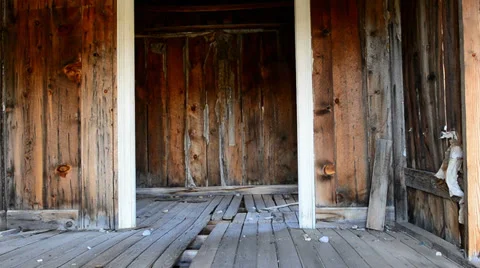 Bodie California - Abandon Mining Ghost Town Interior - Daytime Stock Footage