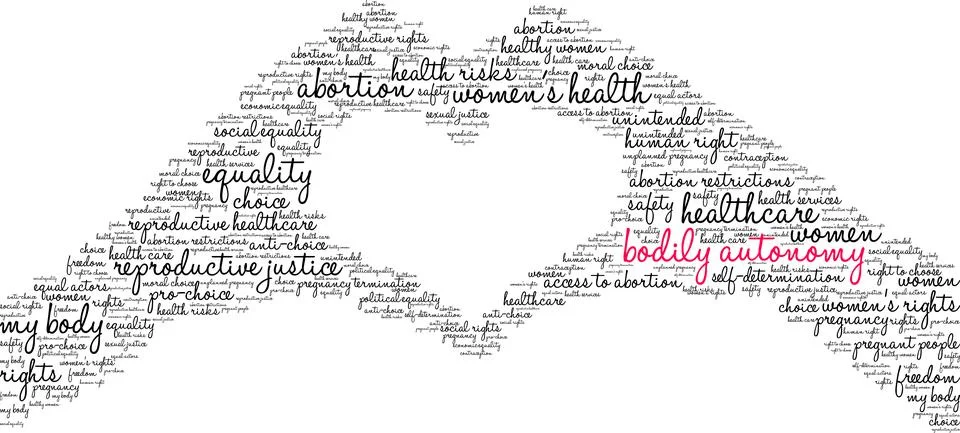 Bodily Autonomy Word Cloud Illustrazione stock