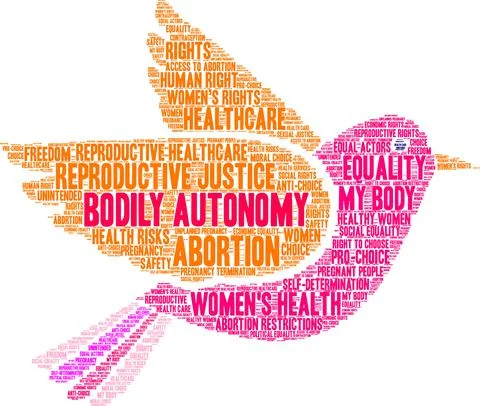 Bodily Autonomy Word Cloud Ilustração Stock
