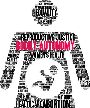 Bodily Autonomy Word Cloud Ilustração Stock