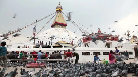 Bodnath stupa in Kathmandu Видео 56713270