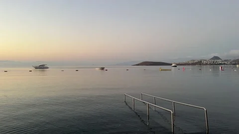 Bodrum Beach Club Evening Stock Footage 215071172