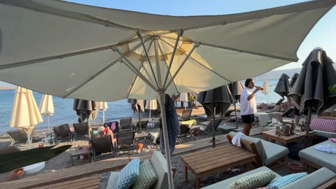 Bodrum Beach Club View Stock Footage 220793556