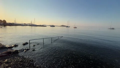 Bodrum Beach Early Morning Stock Footage 248915400