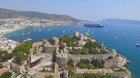 Bodrum Castle Overview 库存影片 62329724