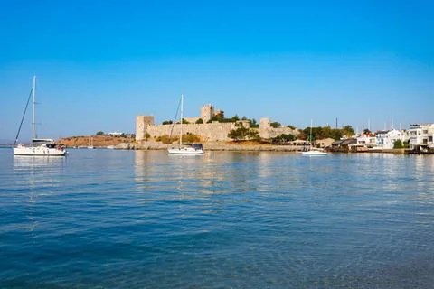 The Bodrum Castle of St. Peter in Bodrum city in Turkey Stock Photos