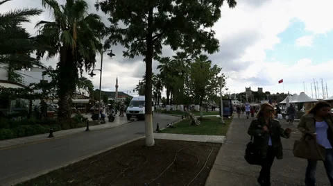 Bodrum street Stock Footage 31986380