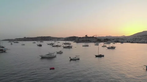 Bodrum Turkey Aerial View Stock Footage 109364188