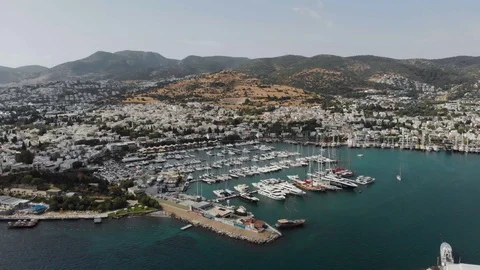 Bodrum Turkey Aerial View Stock Footage 109364794