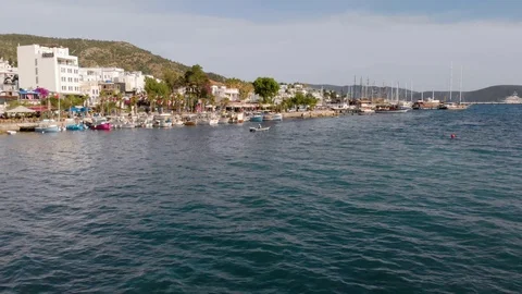 Bodrum Turkey Aerial View Stock Footage 109364811