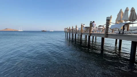 Bodrum Turkey Beach Club Stock Footage 219698562