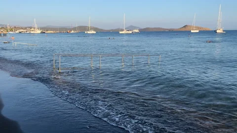 Bodrum Turkey Beach Club View Stock Footage 215887231