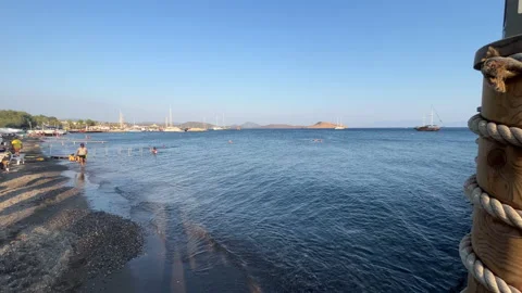 Bodrum Turkey Beach Club View Stock Footage 220793563
