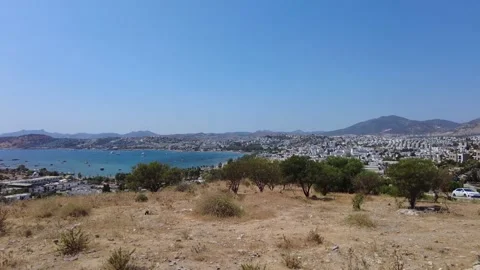 Bodrum view from the top of the hill. Turkey Video stock 169250196