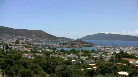 Bodrum Vista Pan Video stock 633338