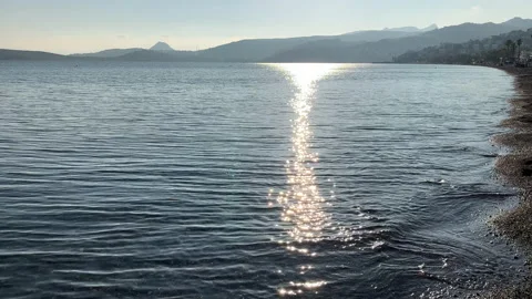 Bodrum Waves Lapping On A Beach Stock Footage 235361555