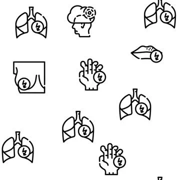 Body Aches Problem Vector Seamless Pattern イラスト素材